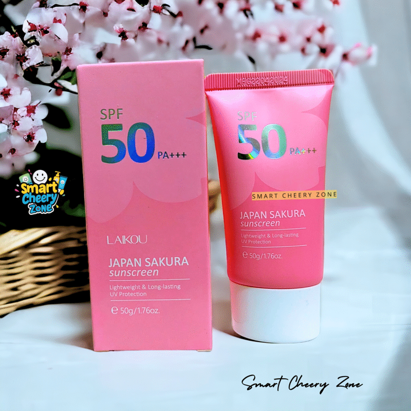 Laikou Japan Sakura Sunscreen SPF 50 PA+++ - 50g, Lightweight UV Protection